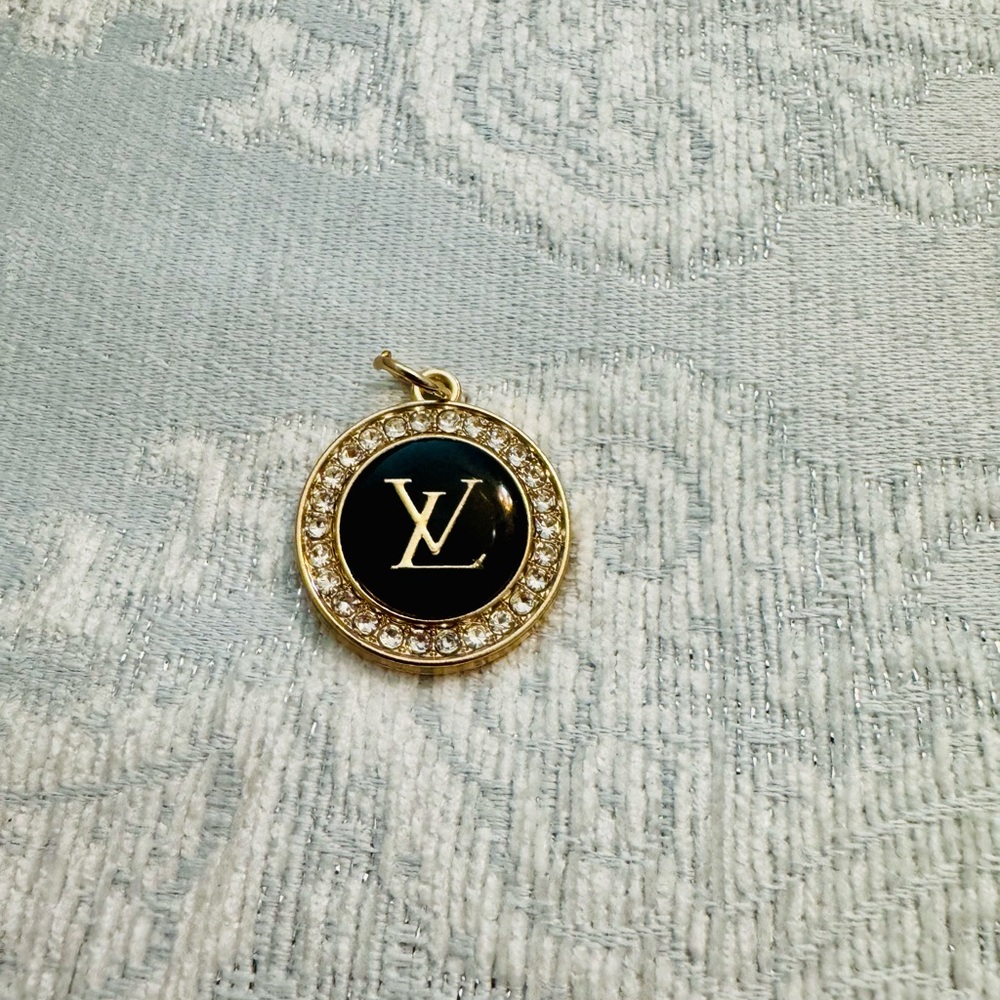 Louis Vuitton Charm Necklace with Black and Crystal Accents - Picture 5 of 7